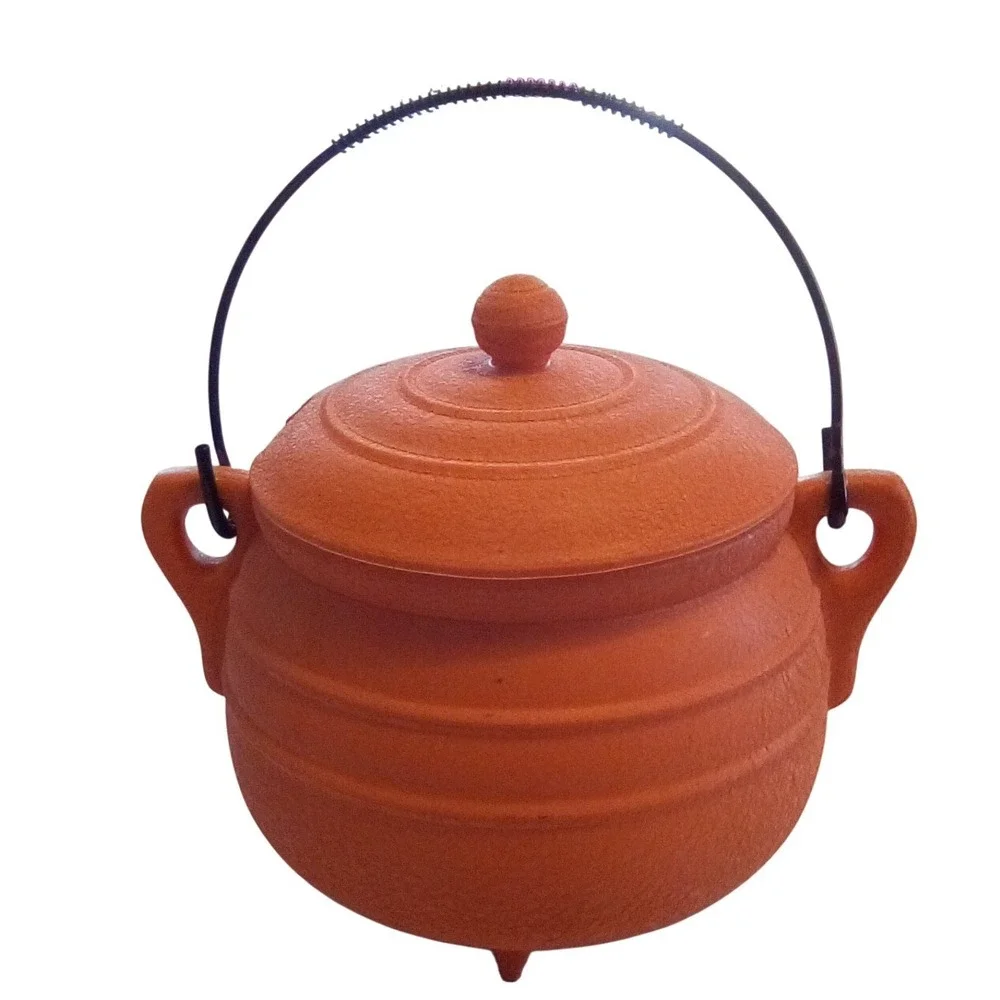 Red‎ Orange Soup Tureen Kettle with Lid, Two Bowls,Serving Set